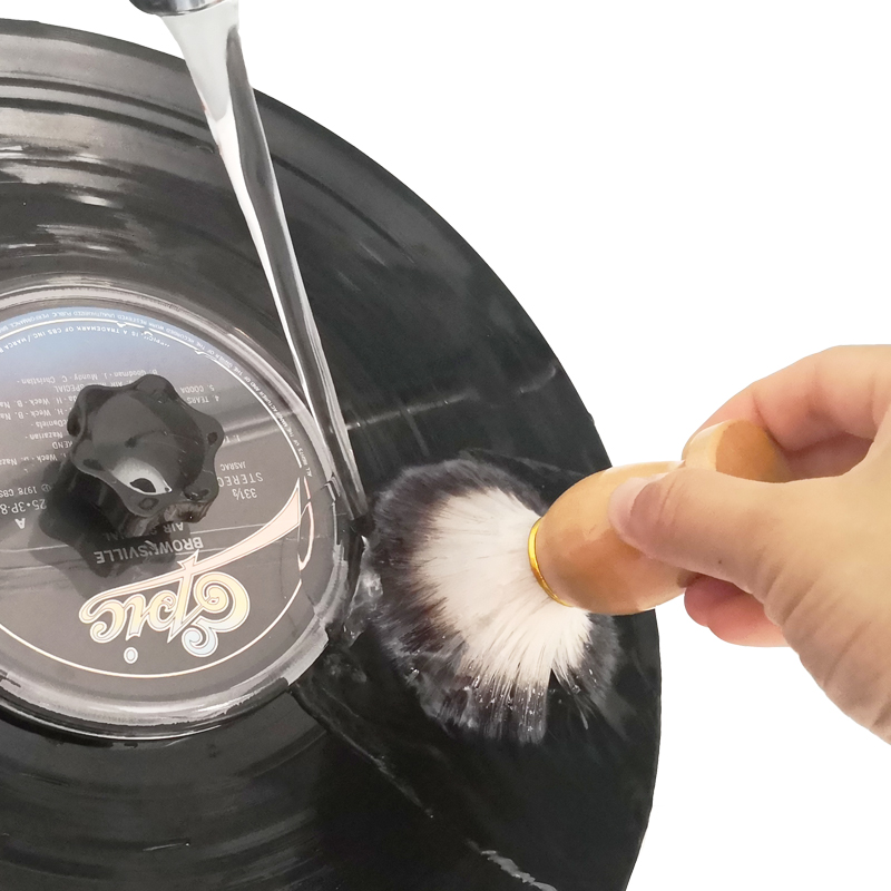 Vinyl Record Cleaner - Vinyl Record Wooden Water Cleaning Brush