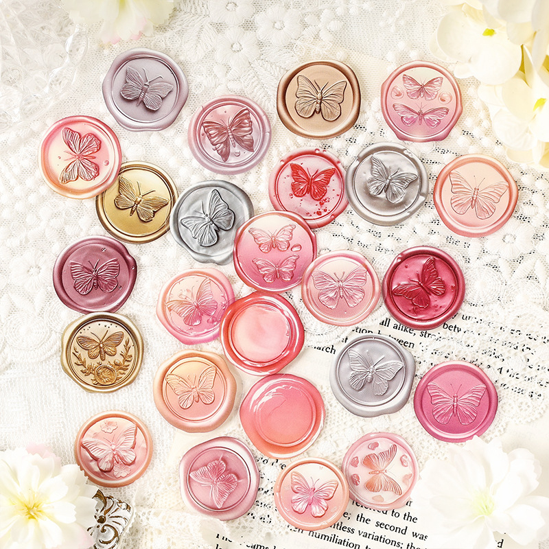 Vintage Things Collection - 1pack/25Pcs Wax Seal Collection Theme Stickers