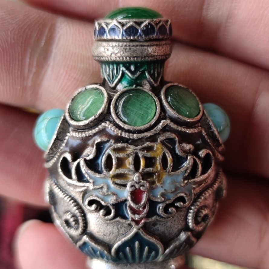 Vintage Cloisonne Bronze Snuff - Vintage Collectible Bottles recensie en prijs