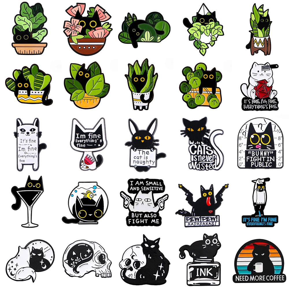 Cute Black Cat Collection Plan - Collectible Vintage Brooches recensie en prijs