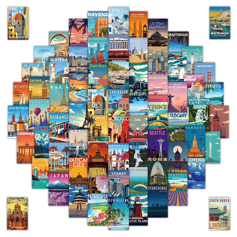 108 Pcs Scenic Landscape Stamp - Vintage And Collectible Stores recensie en prijs