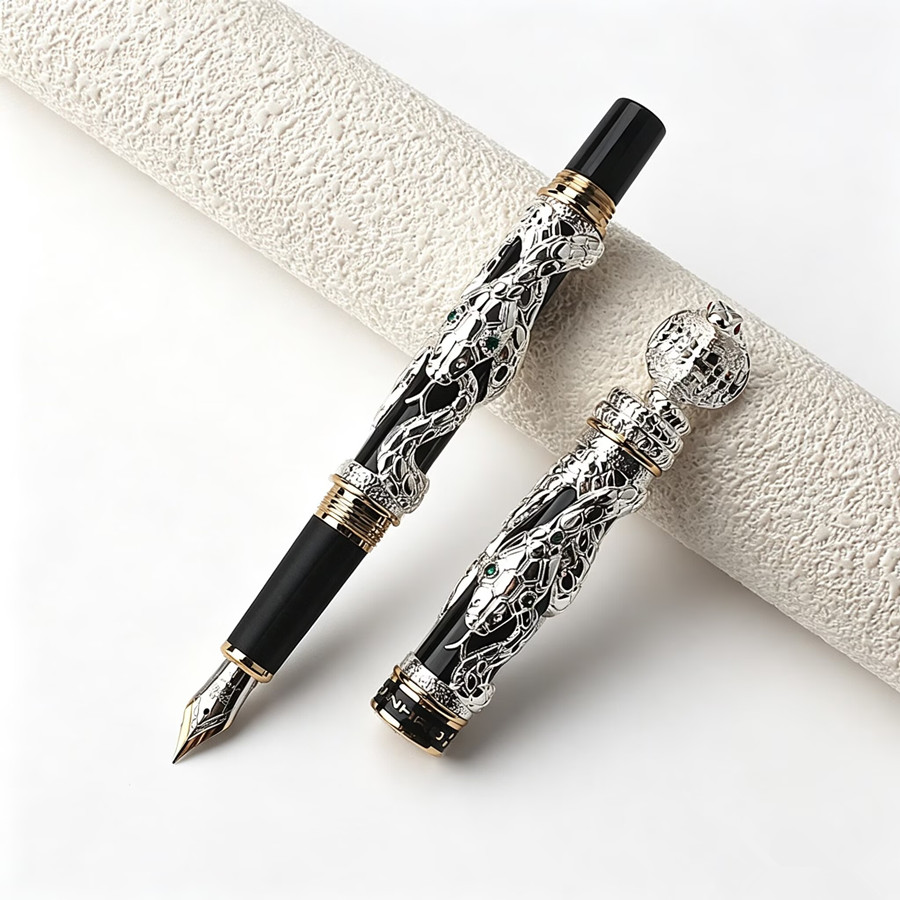 Jinhao Luxury Snake Embossed F - Vintage Collectible Pens recensie en prijs