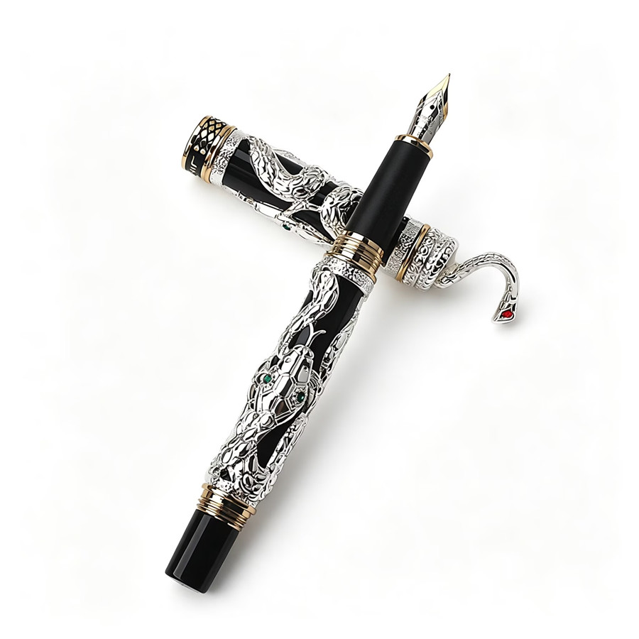 Jinhao Luxury Snake Embossed F - Vintage Collectible Pens recensie en prijs