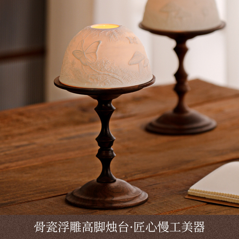 Vintage Walnut Candle Holder w - Collectible Vintage Matches recensie en prijs