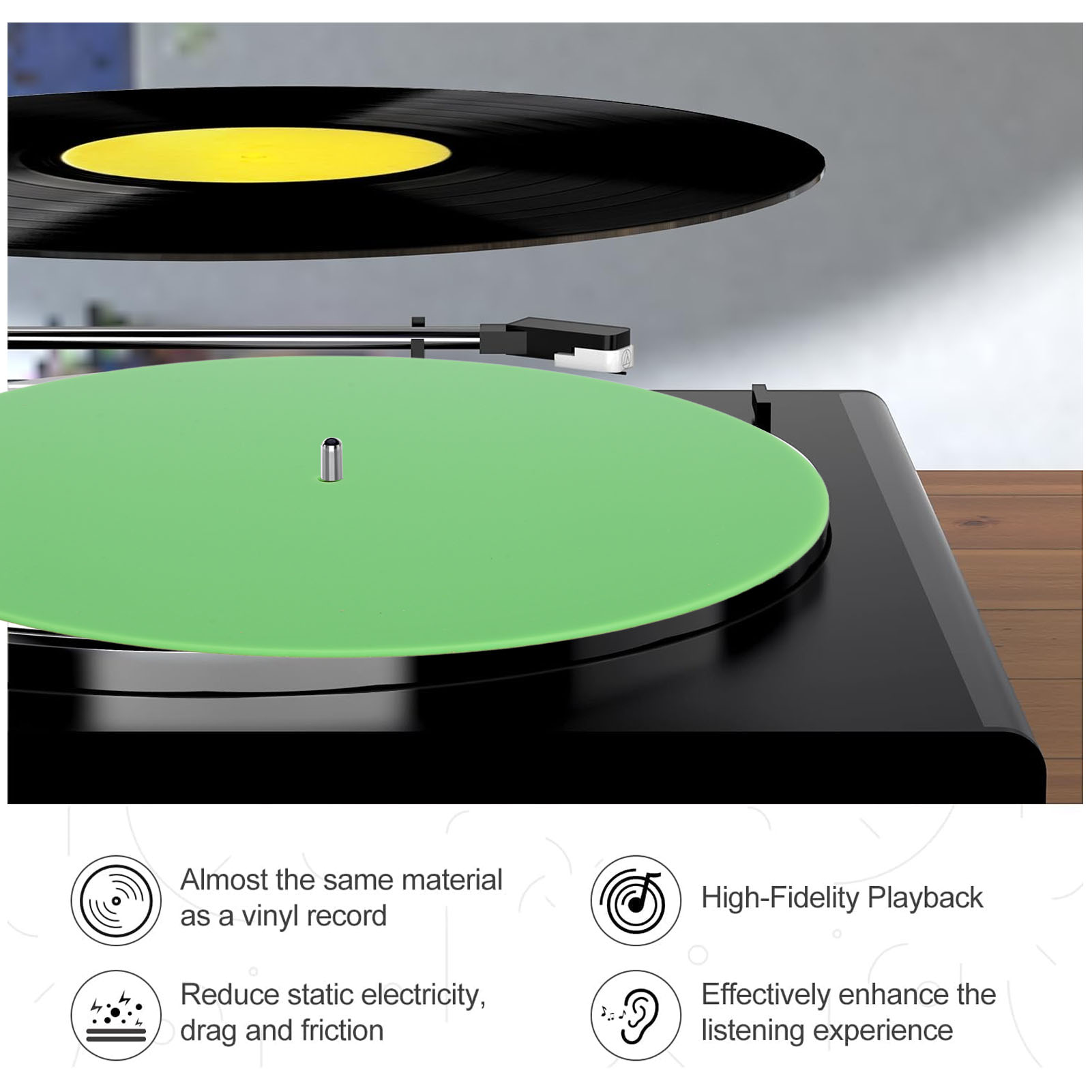 Record Platter Slipmat Acrylic - Vinyl Record Cleaner recensie en prijs