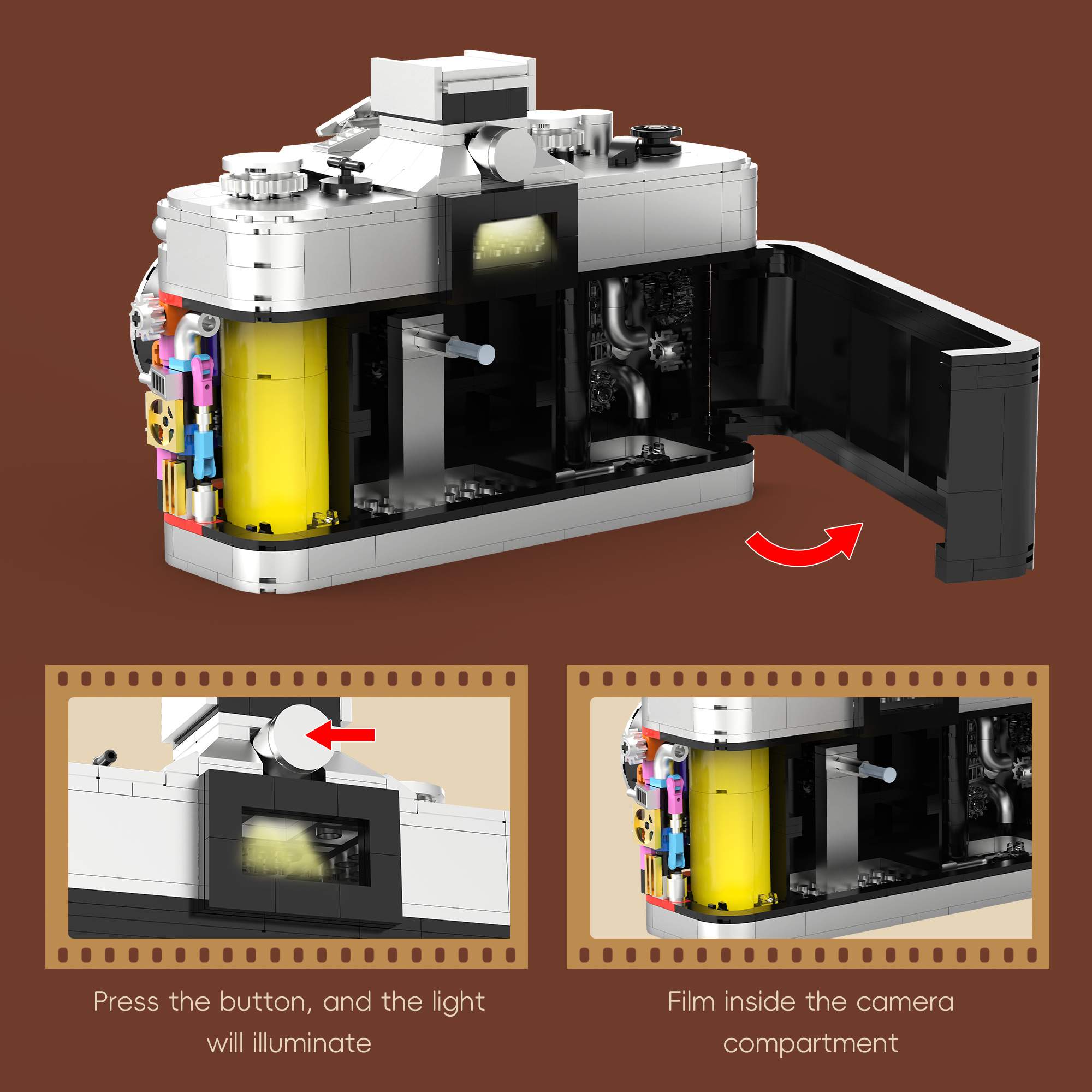 865PCS Retro Camera Building B - Collectible Vintage Cameras recensie en prijs